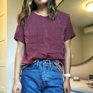 Madewell Patterned Short Sleeve Blouse
